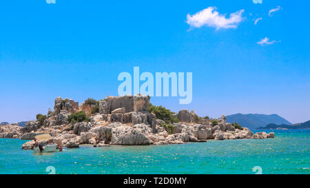 Kekova islands in Turkey. Shoot on a sunny day in July 2018 Stock Photo