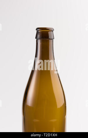 Empty beer bottle. Isolated on white background Stock Photo
