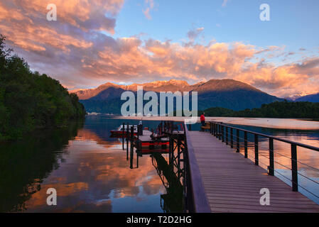 The Puyuhuapi fjord in the Ventisquero Sound, Patagonia, Aysen, Chile Stock Photo