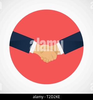 Handshake icon of business partners, vector, illustration, eps file Stock Vector