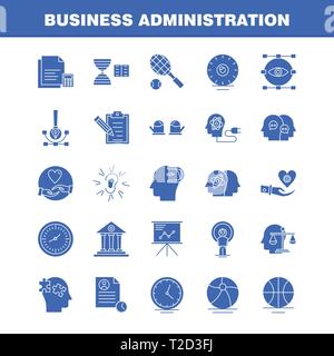 Business Concepts Solid Glyph Icons Set For Infographics, Mobile UX/UI Kit And Print Design. Include: Monitor, Document, Computer, Cloud, Globe, Inter Stock Vector