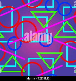Abstract pattern consisting of different colored geometric shapes. Stock Vector