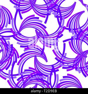 Seamless abstract pattern with curved lines of purple hue. Stock Vector