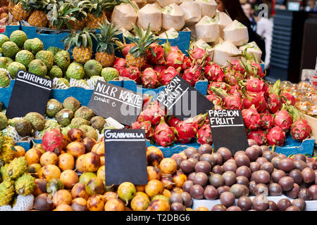 Fruit on the counter of a street Stock Photo
