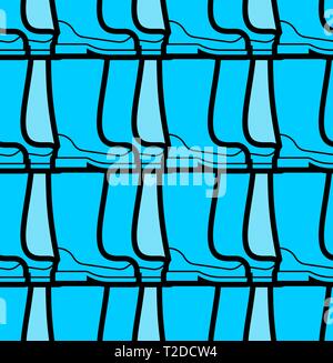 Rubber boots pattern seamless. riding boot background. Stock Vector