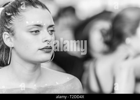 International Women's Day 8 March. A view of Santiago city center