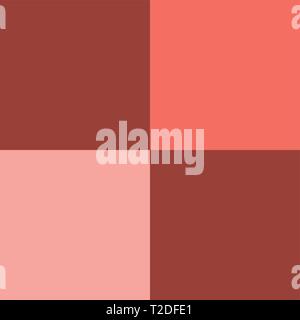 Colour harmony. Colour of the Year 2019. Living coral Stock Vector