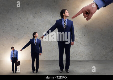 Businessmen blaming each other for failures Stock Photo