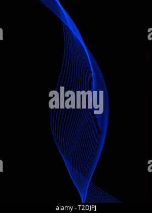 Blue Ribbon of Light Laser Trail 7 Stock Photo