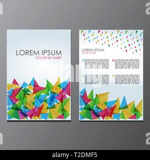 Flyer brochure abstract design 2 sides vector image Stock Vector