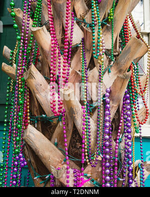 Mardi Gras beads, New Orleans. Stock Photo
