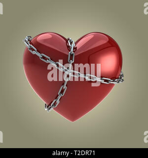 a heart in chains Stock Photo: 53855599 - Alamy