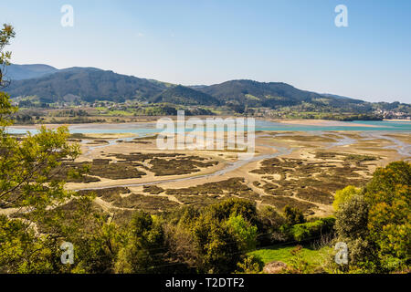 Marshes in the Urdaibai biosphere reserve. sunny day Stock Photo