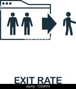Exit Rate icon. Creative element design from content icons collection. Pixel perfect Exit Rate icon for web design, apps, software, print usage. Stock Vector