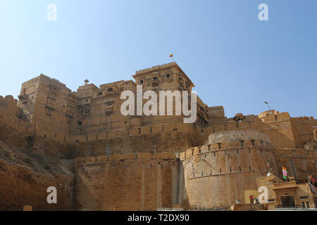 Nathmalji ki Haveli – Jaisalmer Fort – India – Rajasthan  - Heritage Stock Photo