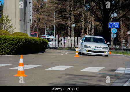 Sajmski autoslalom 2019 - Peugeot 306 rally Stock Photo