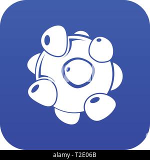 Coronavirus icon blue vector Stock Vector