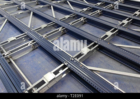 Rollers Drive and Metal Base for Automated Shelving System Stock Photo