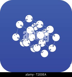 Triple molecule icon blue vector Stock Vector