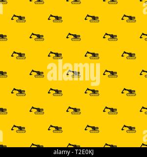 Excavator pattern vector Stock Vector