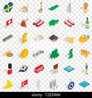 Good world icons set, isometric style Stock Vector