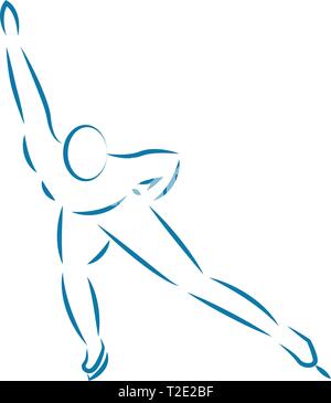 ballet on ice Stock Vector