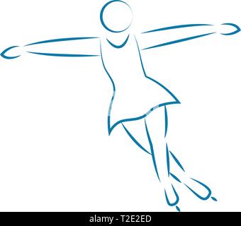 ballet on ice Stock Vector
