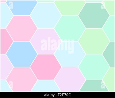green pink hexagons multi colored modern pattern mozaic, grid Stock Vector