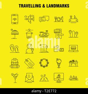 Travelling And Landmarks Line Icon - Travelling And Landmarks Line Icon For Web Print And Mobile Uxui Kit Such As File Location Map Transport Chat Chatting Text Transport Pict T2e772 