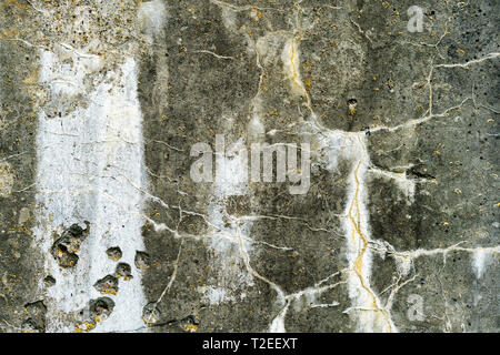 white wet wall texture old dirty scratched plaster as grunge background Stock Photo