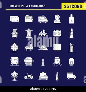 Travelling And Landmarks Solid Glyph Icon for Web, Print and Mobile UX/UI Kit. Such as: Card, Credit, Credit Card, Money, Wallet, Money, Cash, Pictogr Stock Vector