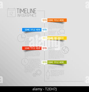 Vector infographic with 7 labels and icons. Template of seven ...