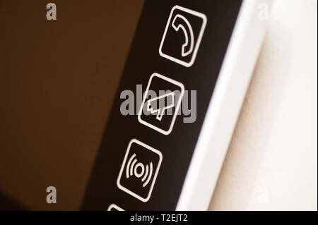 Home security console with cctv and intercom Stock Photo