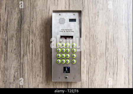 Intercom console buttons Stock Photo