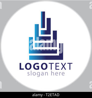 abstract temple build logo icon vector template Stock Photo