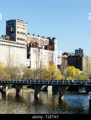 The abandoned Silo No.5, Old Port, Montreal, Canada Stock Photo