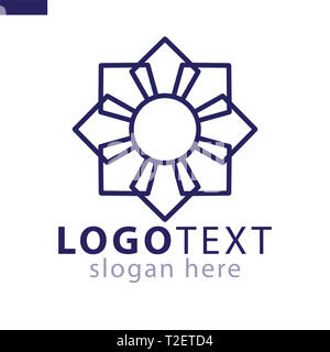 Flower Diamond logo icon vector template Stock Photo