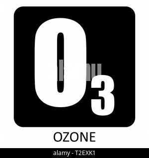 The illustration of Ozone formula icon design Stock Vector
