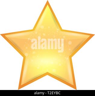 Single Realistic shining star icon. High detailed vector illustration. Stock Vector