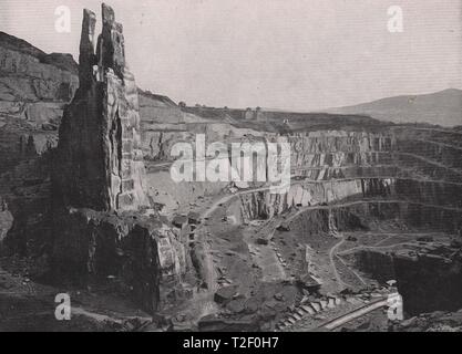 Penrhyn Slate Quarries Stock Photo