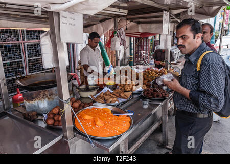 A street food seller in George Town, Penang Stock Photo