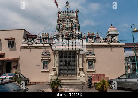 Built in 1833, the Arulmigu Sri Mahamariamman Temple in George Town is the oldest Hindu temple in Penang, Malaysia Stock Photo