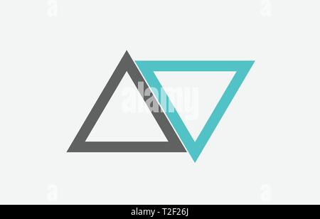 grey blue alphabet letter av a v logo 3d design suitable for a company ...