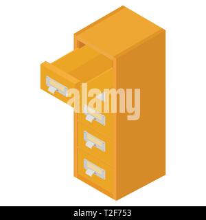 Library or archive reference card catalog. Database, knowledge base concept Stock Vector