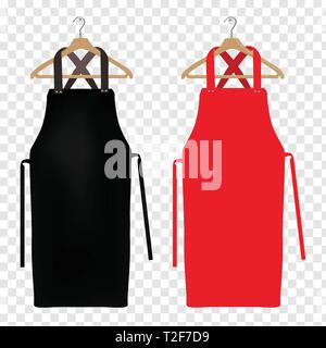 Download Vector black blank cotton kitchen apron with clothes ...