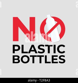 No plastic bottles. Stock Vector