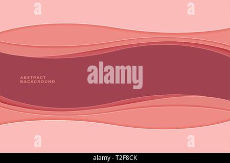 Paper art abstract waves background. Paper carve background. Stock Vector