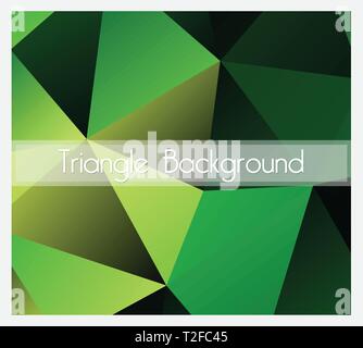 An abstract green background for business and presentations from polygonal elements for conceptual business projects and commerce. Stock Vector