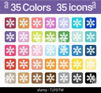 Christmas snowflake printable icons for graphics planner sticker and decoration shapes and label illustration for organizer scrapbook symbol collectio Stock Vector
