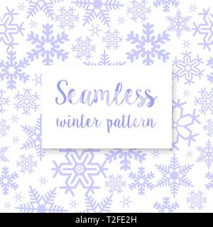Seamless repeating winter Christmas snowflake pattern Stock Vector